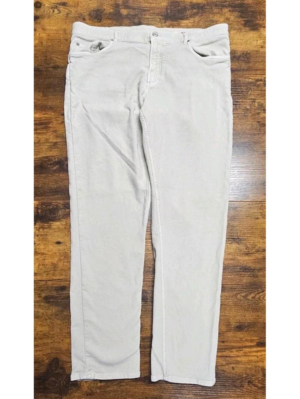 Faherty Terry‎ 5 Pocket Twill Stretch Jeans Mens 38 Light Beige Denim Pants
